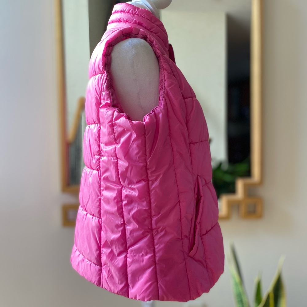 ANORAK Pink Puffer Quilted Vest sz Medium - Picture 2 of 14